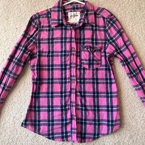 Abercrombie & Fitch Kids Pink Plaid Shirt